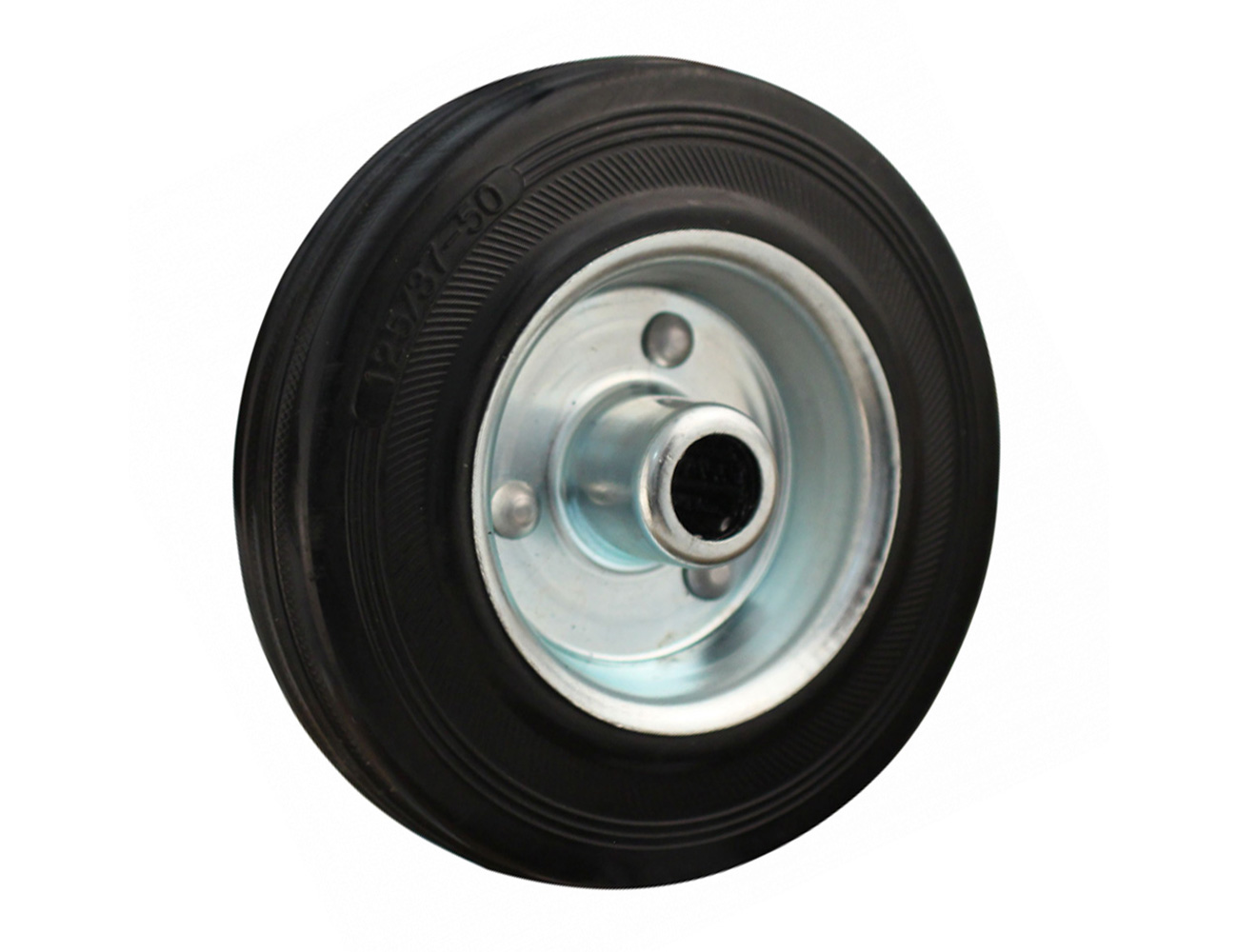 Vollgummi Reifen auf Stahl-Felge - max 400kg - Stahlblech Rollengehause